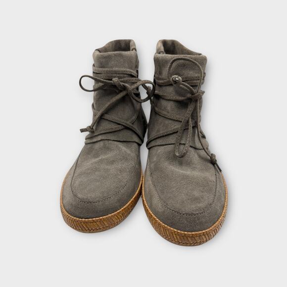 UGG Reid Slate Gray Suede Anke Boots Booties Women’10 - Picture 3 of 11